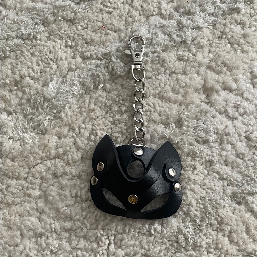 INFY Handcrafted Leather Mask Keychain